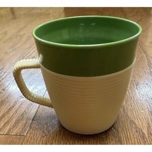 Raffia Ware 8oz Mug Green & Tan Mallory Randall Corp USA Thermo-Temp Replacement